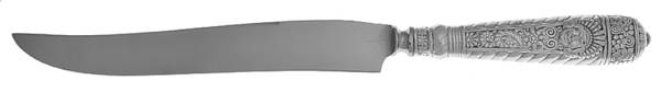 Assyrian Head (Silverplate, 1886) Large Stainless Blade Roast Carving Knife