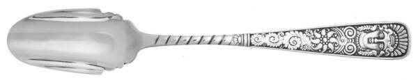 Assyrian Head (Silverplate, 1886) Solid Cheese Scoop