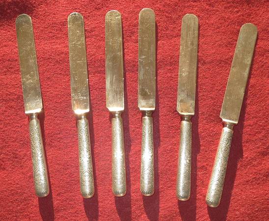 Assyrian Head (Silverplate, 1886) Blunt Solid Knife