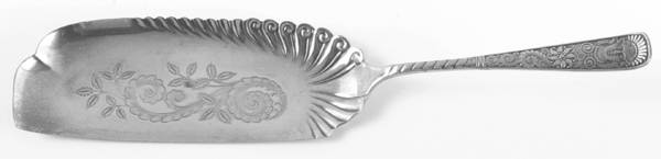 Assyrian Head (Silverplate, 1886) Large Bright Cut Crumber Knife