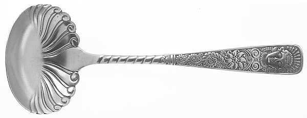 Assyrian Head (Silverplate, 1886) Solid Gravy Ladle