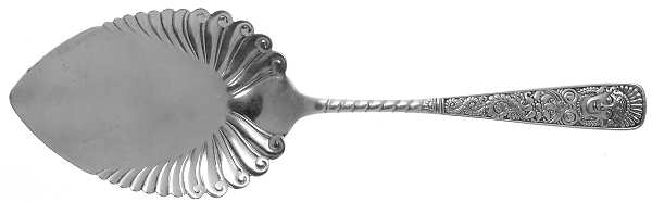 Assyrian Head (Silverplate, 1886) Large Solid Pie Knife