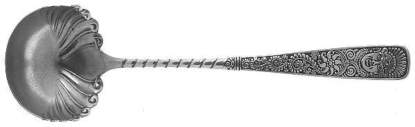 Assyrian Head (Silverplate, 1886) Oyster Ladle Solid Piece