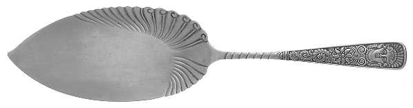 Assyrian Head (Silverplate, 1886) Large Solid Fish Serving Knife