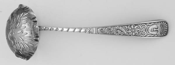 Assyrian Head (Silverplate, 1886) Pierced Sugar Serving Ladle