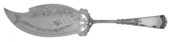 Athens (Silverplate, 1884) Large Solid Bright Cut Fish Serving Knife