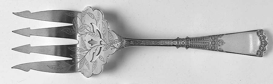Athens (Silverplate, 1884) Large Solid Bright Fish Serving Fork