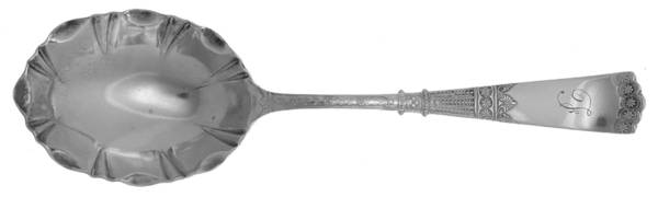 Athens (Silverplate, 1884) Monogram Solid Shell Casserole Spoon