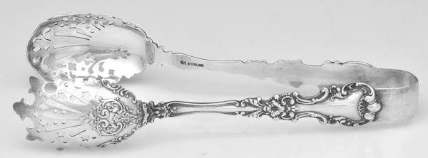 Avalon (Sterling, 1900) Large Ice Serving Tongs