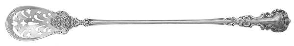 Avalon (Sterling, 1900) Pierced Bowl Long Handle Olive Spoon