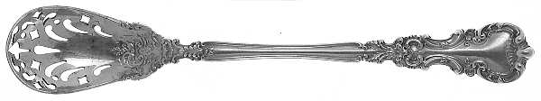 Avalon (Sterling, 1900) Pierced Bowl Short Handle Olive Spoon