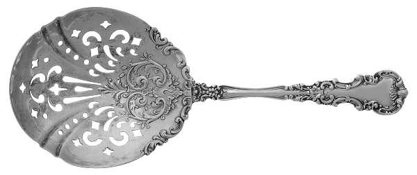 Avalon (Sterling, 1900) Pierced Nut Serving Spoon