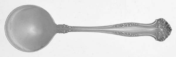 Avon (Silverplate, 1901) Round Bowl Soup Spoon (Bouillon) by International Silver