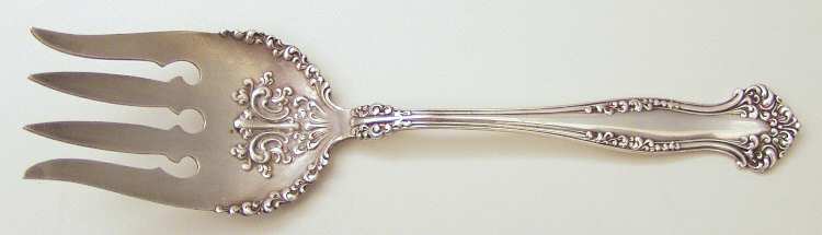 Avon (Silverplate, 1901) Large Solid Fish Serving Fork
