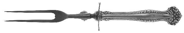 Avon (Silverplate, 1901) Small Steak Carving Fork with Stainless Prongs