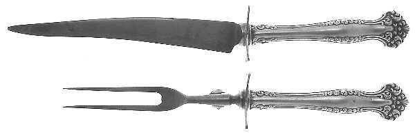 Avon (Silverplate, 1901) Small Stainless Blade 2-Piece Steak Carving Set