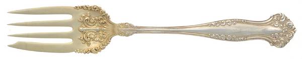 Avon (Silverplate, 1901) Medium Solid Cold Meat Serving Fork