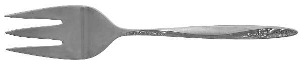 Baroness (Stainless, Pointed Tip) Medium Solid Cold Meat Serving Fork