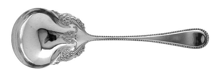 Beaded (Silverplate, 1910) Solid Smooth Casserole Spoon
