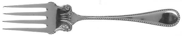 Beaded (Silverplate, 1910) Individual Solid Fish Fork