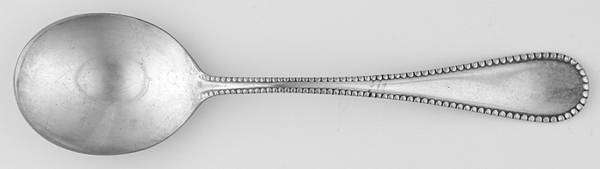 Beaded (Silverplate, 1910) Round Bowl Soup Spoon (Gumbo)