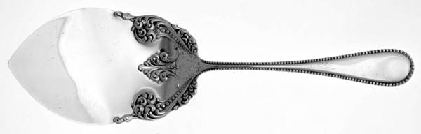 Beaded (Silverplate, 1910) Large Solid Pie Knife
