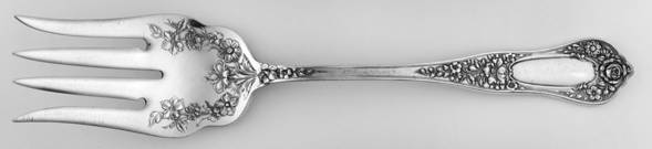 Beauty (Silverplate, 1909) Medium Solid Cold Meat Serving Fork