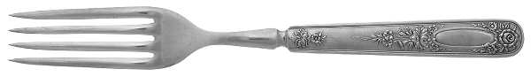 Beauty (Silverplate, 1909) Indented Solid Handled Fork