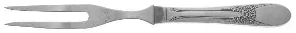 Beloved (Silverplate, 1940) Small Steak Carving Fork with Stainless Prongs