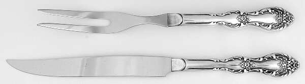 Beverly Manor (Silverplate, 1964) Small Stainless Blade 2-Piece Steak Carving Set