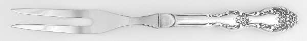 Beverly Manor (Silverplate, 1964) Small Steak Carving Fork with Stainless Prongs