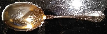 Berkshire (Silverplate, 1897) Bright Cut Berry/Casserole Spoon