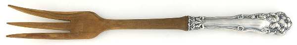 Berwick (Silverplate, 1904) Salad Serving Fork with Wooden Prongs