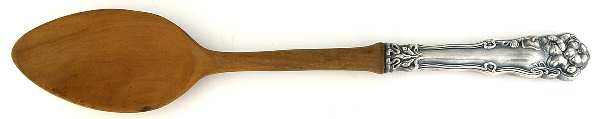 Berwick (Silverplate, 1904) Salad Serving Spoon with Wooden Bowl