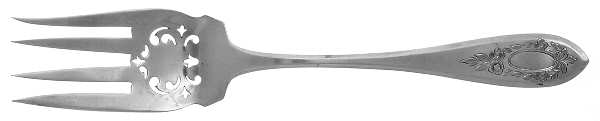 Beverly (Sterling, 1910) Medium Solid Cold Meat Serving Fork