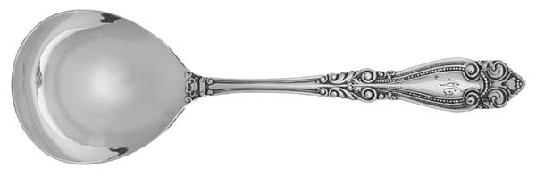Blenheim (Silverplate, 1898) Monogram Round Bowl Soup Spoon (Bouillon)