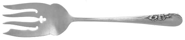 Blossom Time (Sterling, 1950) Small Solid Cold Meat Serving Fork