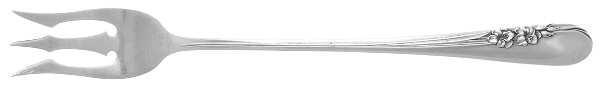 Blossom Time (Sterling, 1950) Short Handle Pickle/Olive Fork by International Silver