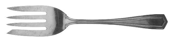 Brandon (Sterling, 1913) Medium Solid Cold Meat Serving Fork
