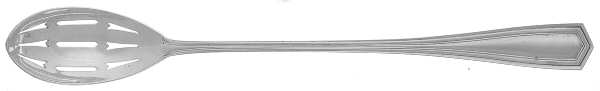 Brandon (Sterling, 1913) Pierced Bowl Long Handle Olive Spoon by International Silver