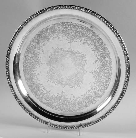 Brandon Hall (Silverplate, Hollowware) 14" Round Tray