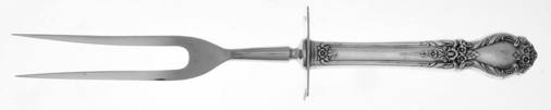 Brocade (Sterling, 1950) Large Stainless-Prong Roast Carving Fork