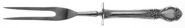 Brocade (Sterling, 1950) Small Steak Carving Fork with Stainless Prongs