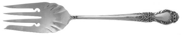 Brocade (Sterling, 1950) Small Solid Cold Meat Serving Fork
