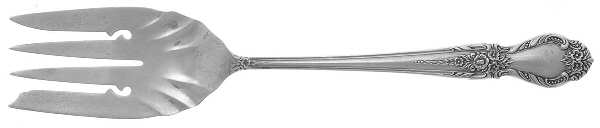 Brocade (Sterling, 1950) Large Solid Cold Meat Serving Fork