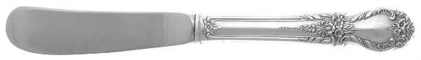 Brocade (Sterling, 1950) Butter Spreader Hollow Hdl-Paddle/Stainless Blade