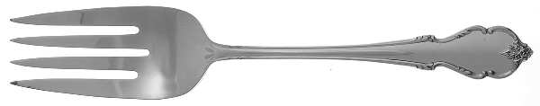Breton Rose (Sterling, 1954) Large Solid Cold Meat Serving Fork