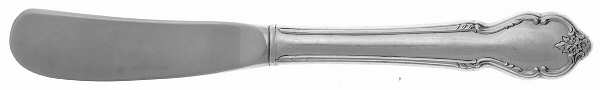 Breton Rose (Sterling, 1954) Butter Spreader Hollow Hdl-Paddle/Stainless Blade
