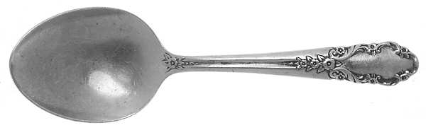 Bridal Veil (Sterling, 1950, No Monograms) Straight Handle Baby Spoon