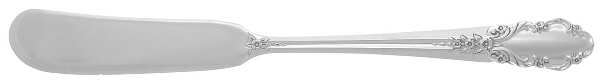 Bridal Veil (Sterling, 1950, No Monograms) Flat Handle Butter Spreader by International Silver